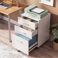 Braxx - 3-Drawer Mobile File Cabinet Wood Office Printer Stand