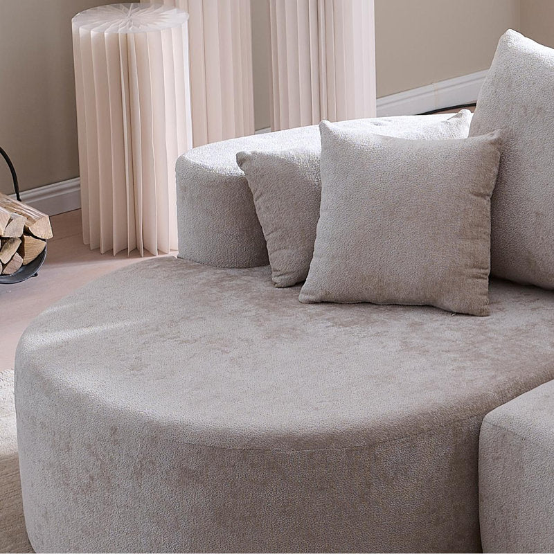 Bridger - 106" Curved Foam Sectional Contemporary Fabric Sofa