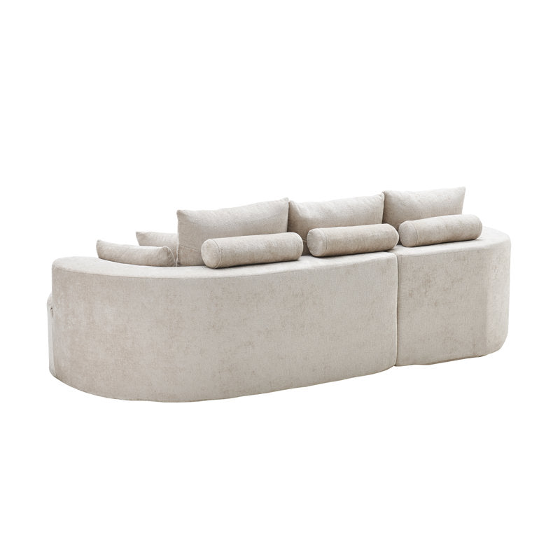 Bridger - 106" Curved Foam Sectional Contemporary Fabric Sofa
