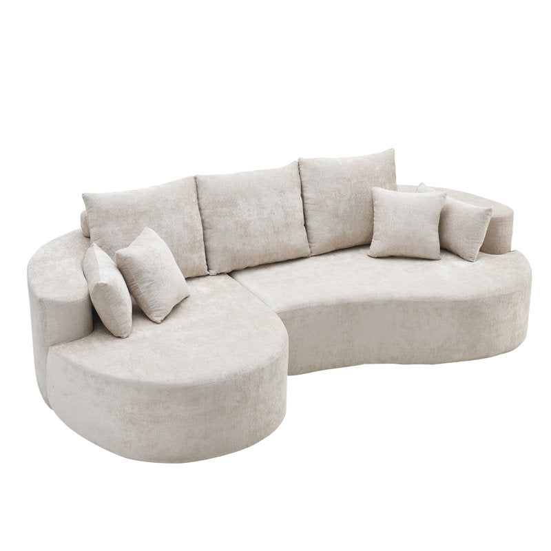 Bridger - 106" Curved Foam Sectional Contemporary Fabric Sofa