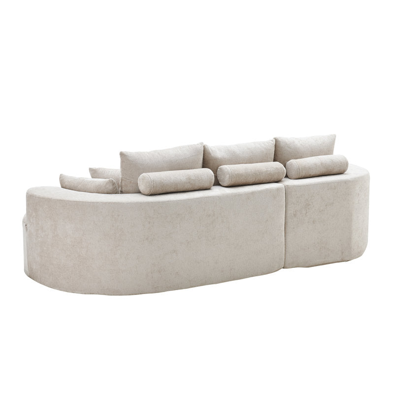 Bridger - 106" Curved Foam Sectional Contemporary Fabric Sofa