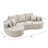 Bridger - 106" Curved Foam Sectional Contemporary Fabric Sofa