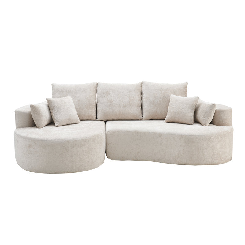 Bridger - 106" Curved Foam Sectional Contemporary Fabric Sofa