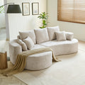 Bridger - 106" Curved Foam Sectional Contemporary Fabric Sofa