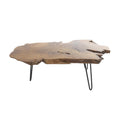 Artisan Teak - Live Edge Coffee Table Wood & Metal Living Room