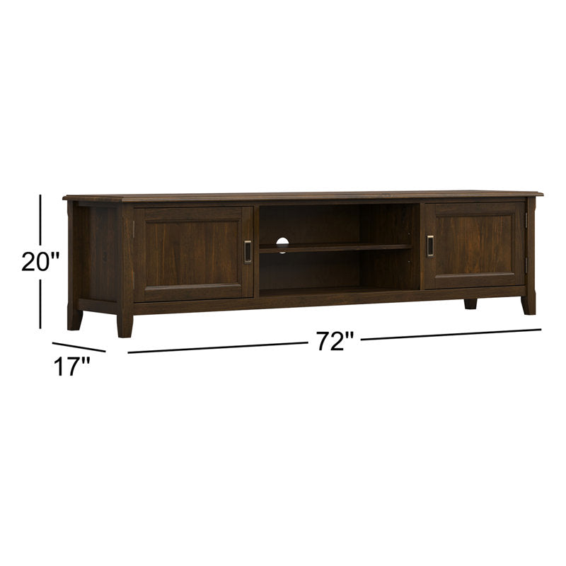 Burlington - 72" Solid Wood Transitional TV Stand for 80" TVs
