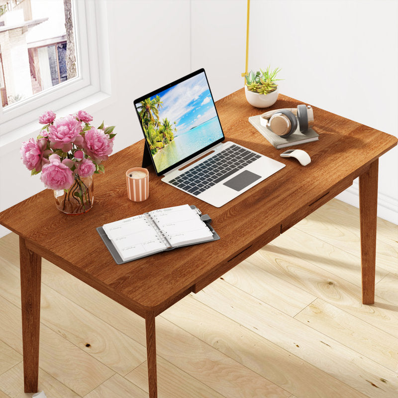 Caidence - 2-Drawer Writing Desk Solid Wood Legs Home Office