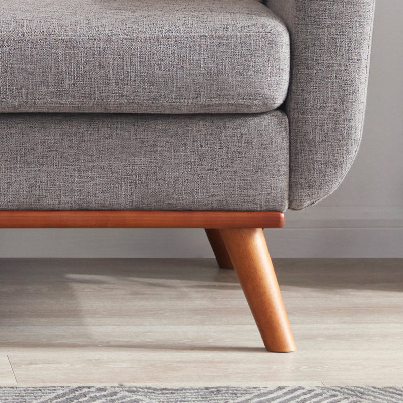 Carmencita - 65" Linen Loveseat Square Arm Sofa for Small Spaces