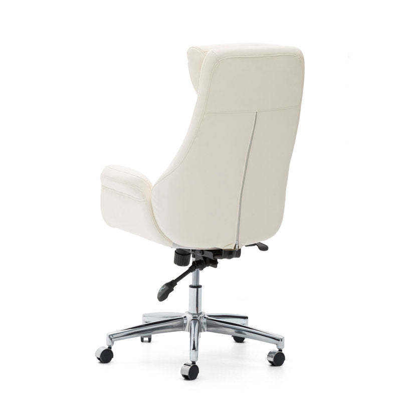 Corjan - Mid-Century Modern Faux Leather Executive Office Chair