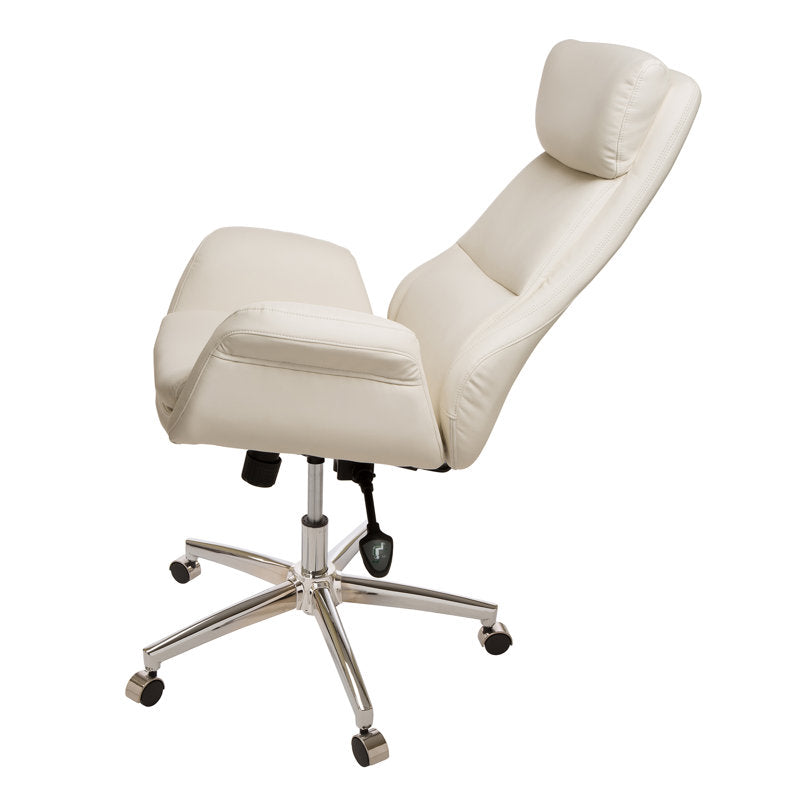 Corjan - Mid-Century Modern Faux Leather Executive Office Chair