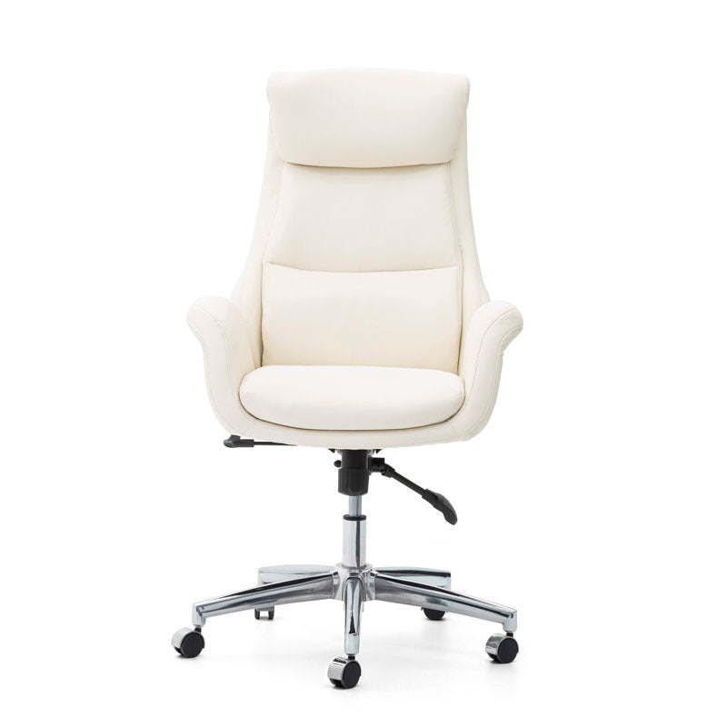 Corjan - Mid-Century Modern Faux Leather Executive Office Chair