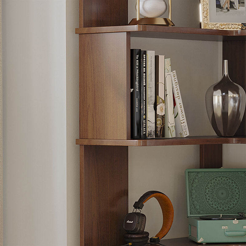 Cuadra - Solid Wood Corner Bookshelf for Home Office Storage