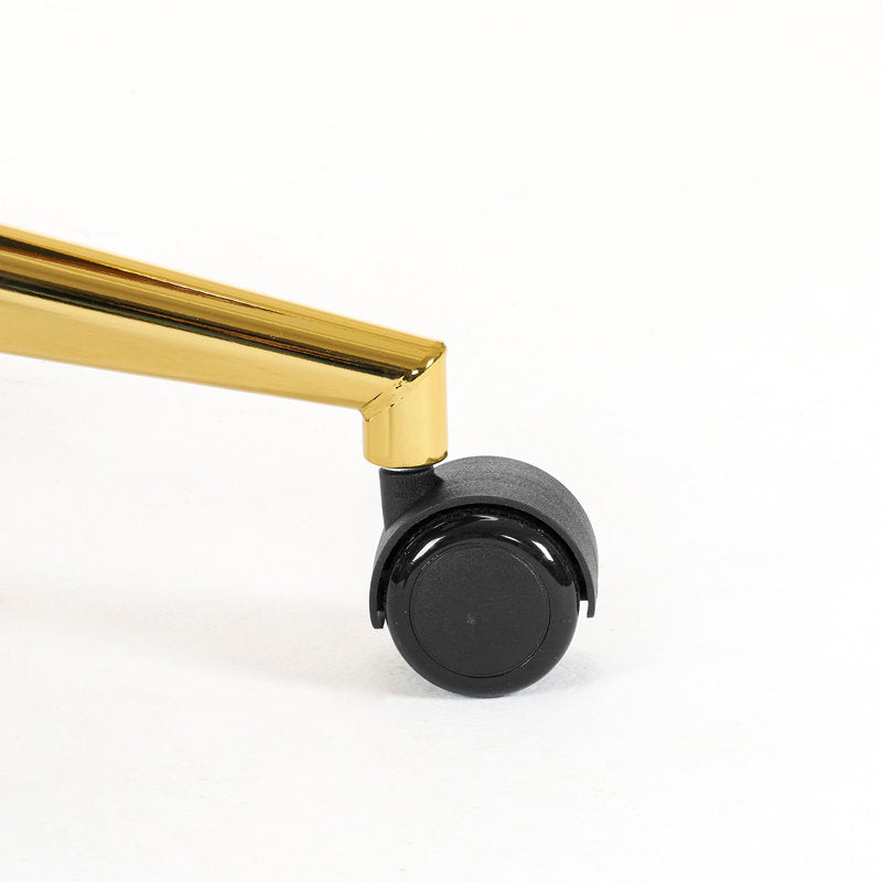 Dareece - Faux Leather Executive Task Chair with Gold Base