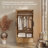 Elara Fluted Armoire - Modern Wood Wardrobe for Bedroom Storage