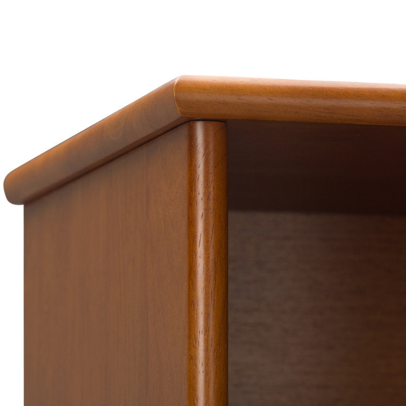 Draper - Solid Wood Mid-Century Modern Wide Bookshelf for Home Office