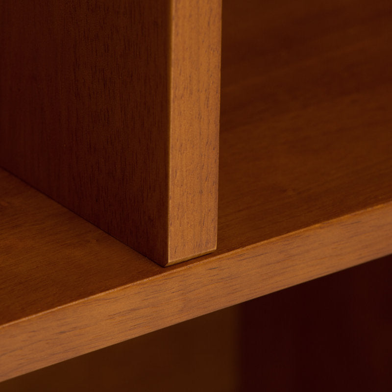Draper - Solid Wood Mid-Century Modern Wide Bookshelf for Home Office