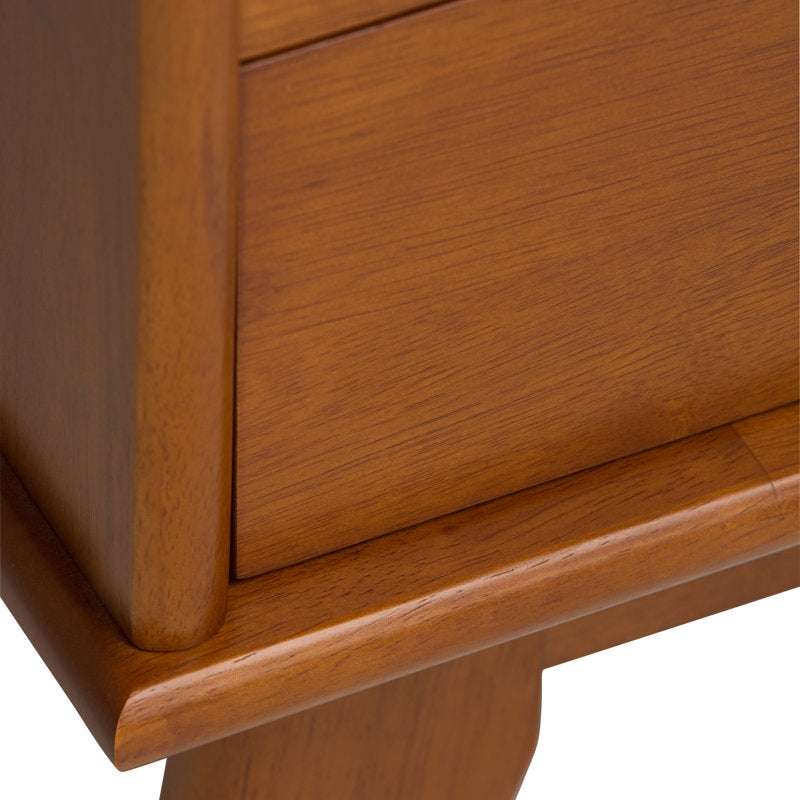 Draper - Solid Wood Mid-Century Modern Wide Bookshelf for Home Office