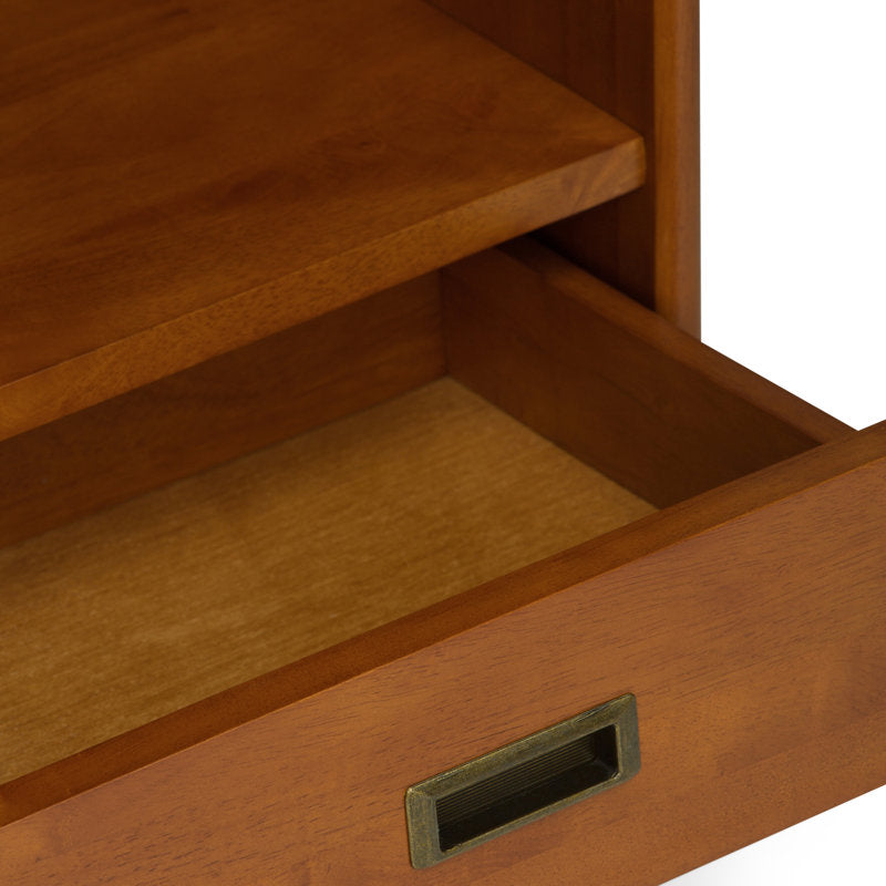 Draper - Solid Wood Mid-Century Modern Wide Bookshelf for Home Office