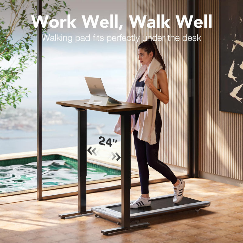 ApexLift - Electric Standing Desk Steel & Walnut Home Office