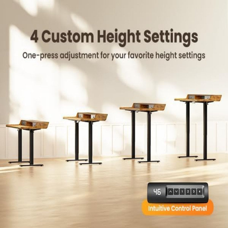 Apex Lift - Electric Standing Desk with Monitor Shelf & Drawer