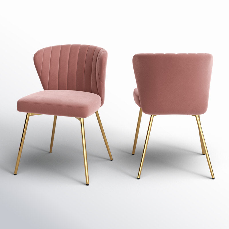 Euclid - Velvet Wingback Dining Chairs Set of 2 Mid-Century Modern