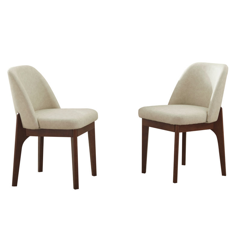 LuxeSuede - Faux Leather Dining Chairs Solid Wood Kitchen Seating