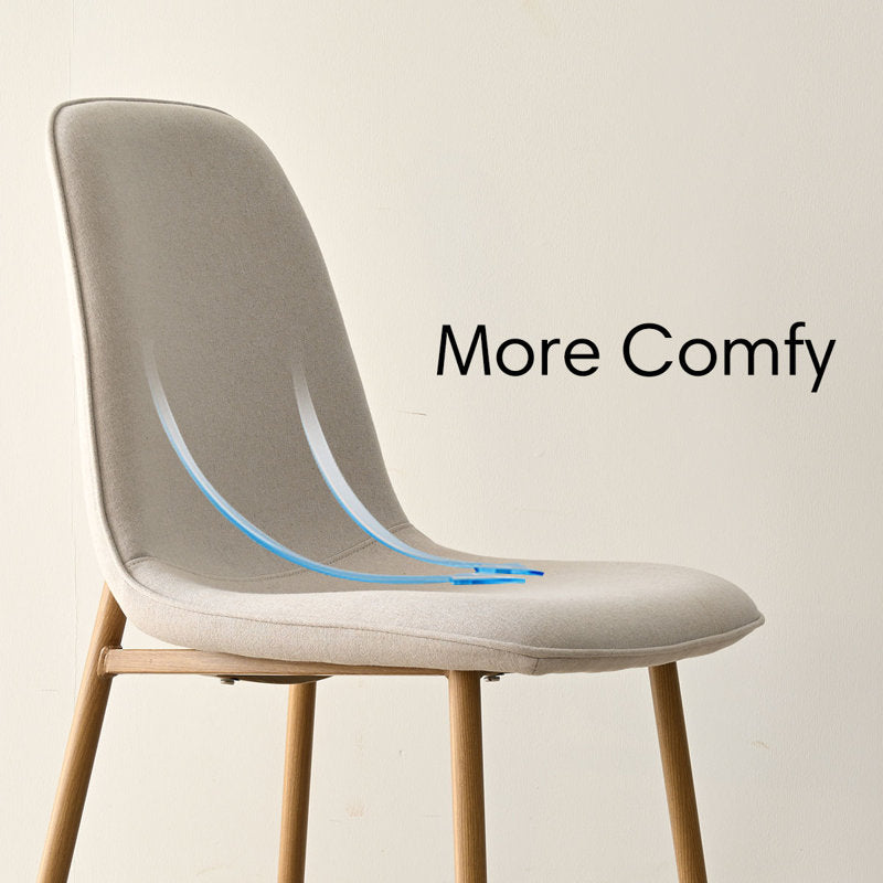 Folmar - Upholstered Dining Chair Set of 4 Mid-Century Modern Kitchen