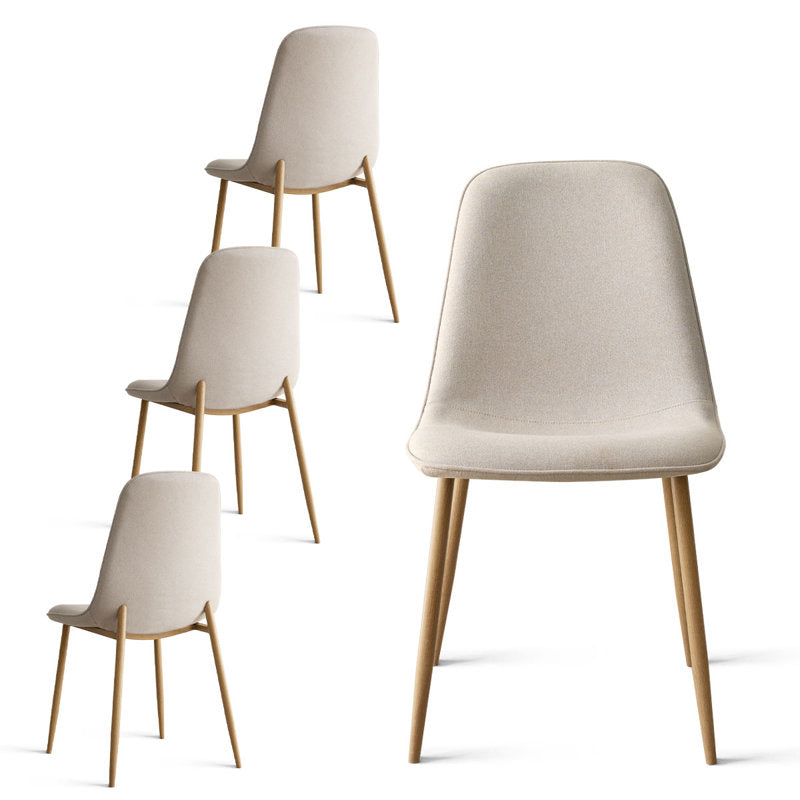 Folmar - Upholstered Dining Chair Set of 4 Mid-Century Modern Kitchen