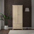 From the Tree - 2-Door Wardrobe Armoire Solid Pine Bedroom Storage