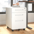 Titan - 3-Drawer Mobile Metal Filing Cabinet with Lock for Office