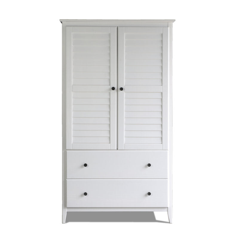 Greenport - Solid Wood Armoire Coastal Wardrobe for Bedroom Storage