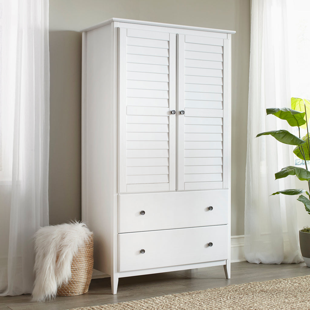 Greenport - Solid Wood Armoire Coastal Pine Bedroom Wardrobe