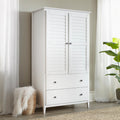 Greenport - Solid Wood Armoire Coastal Wardrobe for Bedroom Storage
