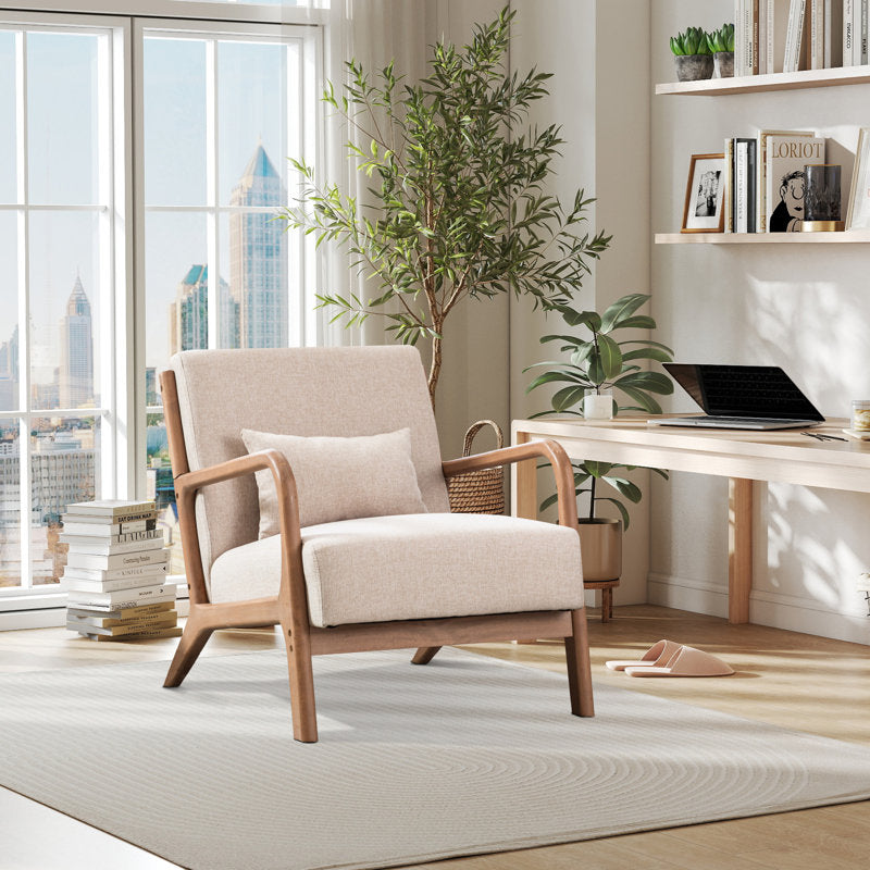 Hertford - Mid-Century Solid Wood Accent Chair for Living Room