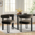 Hikeem - Velvet Upholstered Dining Armchair Set of 2 - Modern Kitchen