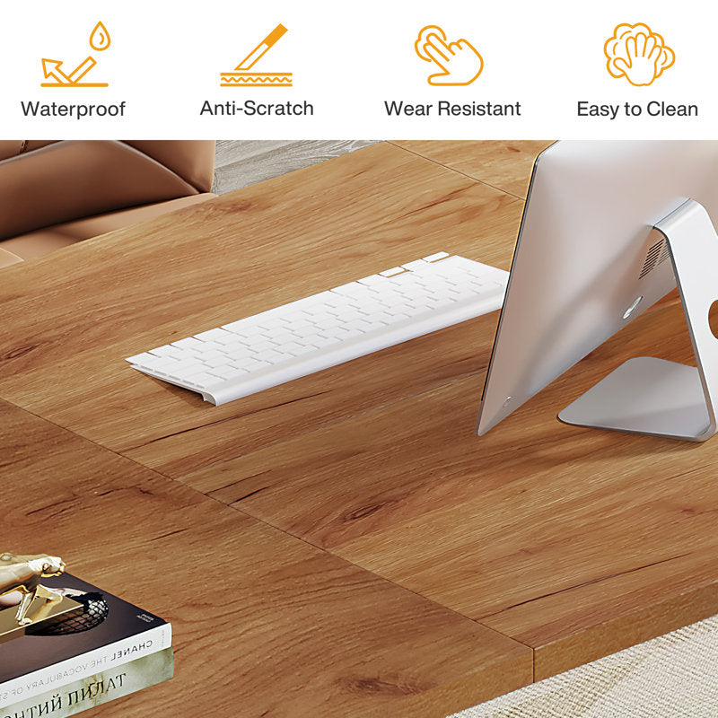 Joonyoung - Modern Wood Executive Desk for Home Office