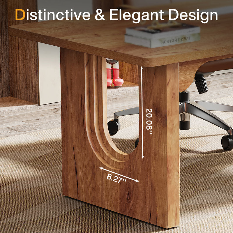 Joonyoung - Modern Wood Executive Desk for Home Office