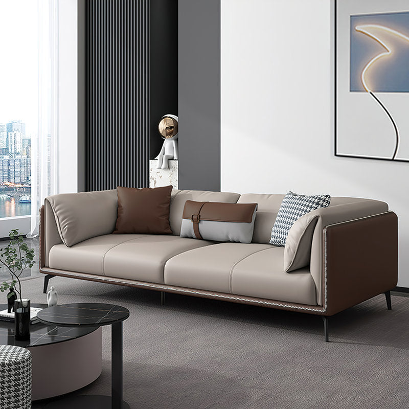 Kutchins - 3-Piece Modern Faux Leather Sofa Set for Living Room