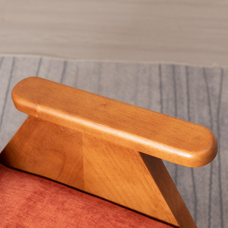 Kyajah - Mid-Century Chenille & Oak Armchair Set for Living Room