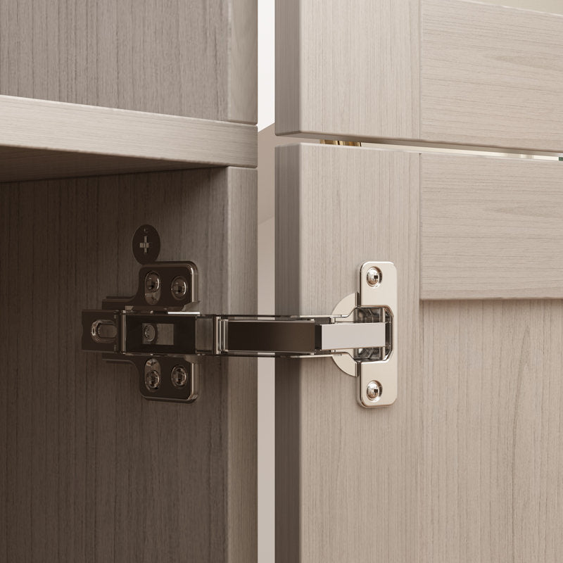 Vertex - L-Shaped Corner Armoire Wood & Frosted Glass Bedroom Storage