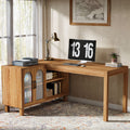 Tribesigns Apex - L-Shaped Desk with Cabinet Modern Wood Home Office
