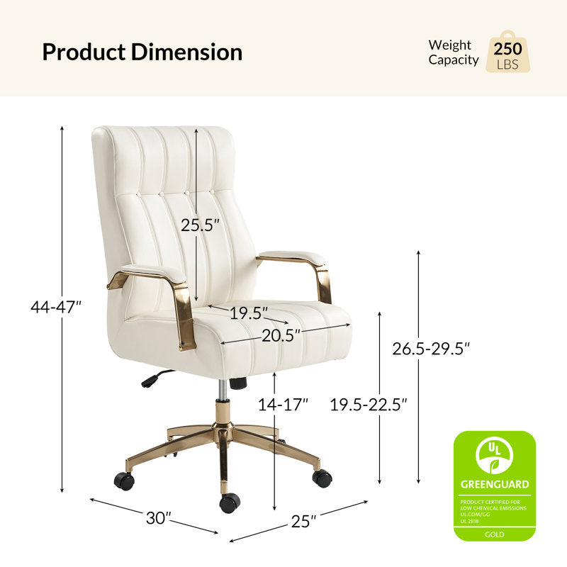 Leipzig - Tufted Faux Leather Executive Chair for Home Office
