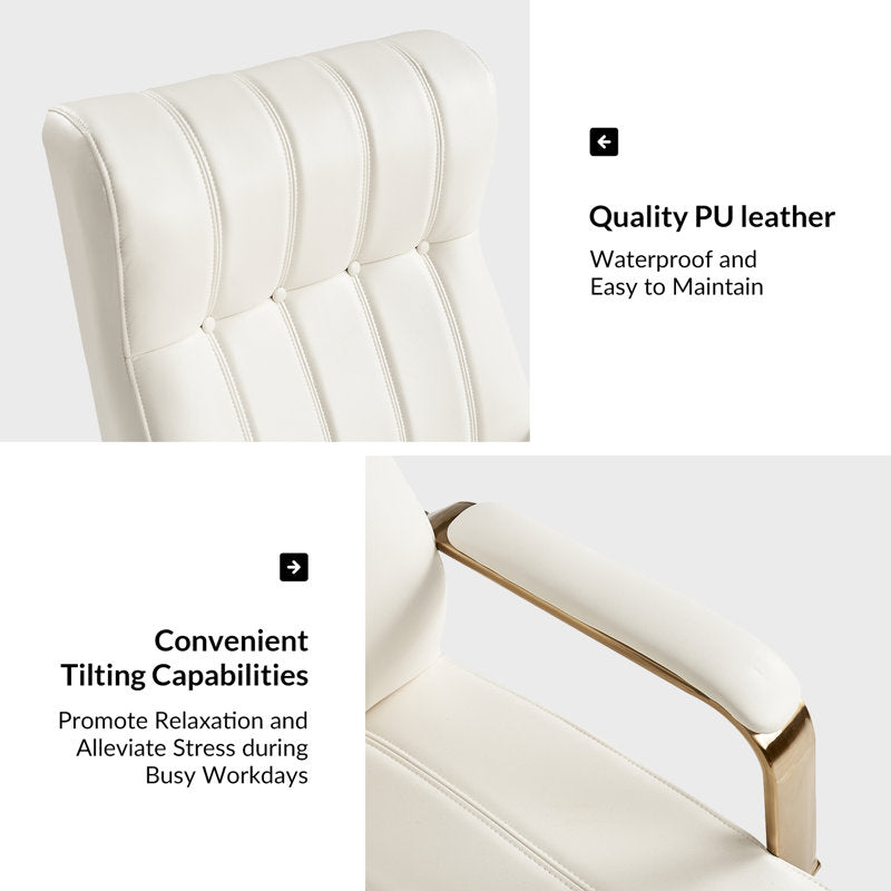 Leipzig - Tufted Faux Leather Executive Chair for Home Office