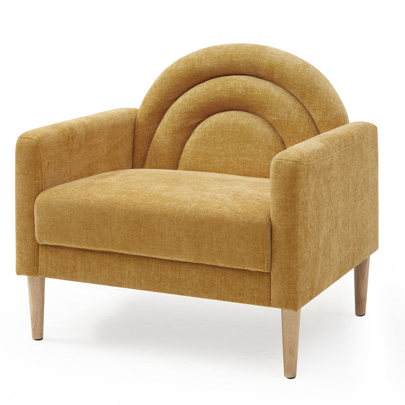 Arc-Luxe - Linen Upholstered Accent Chair for Living Room & Bedroom