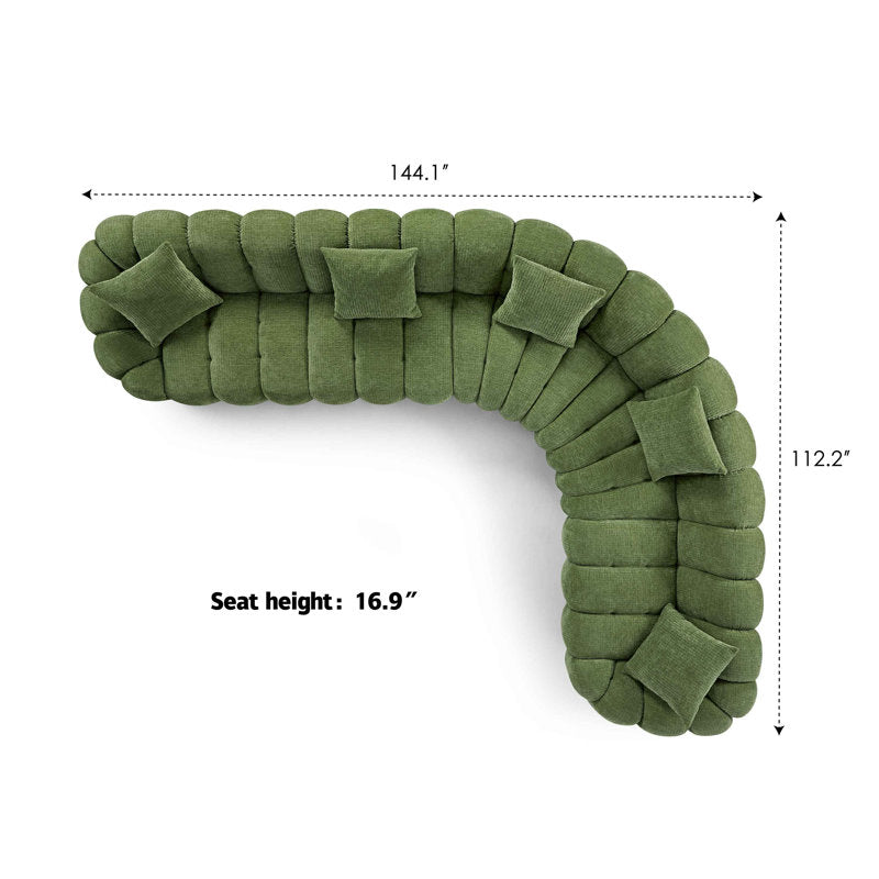 Winnie - Modern Chenille L-Shape Sectional Sofa for Living Room