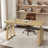 Apex Pro - 63" Standing Executive Desk Oak Dual Motor Office