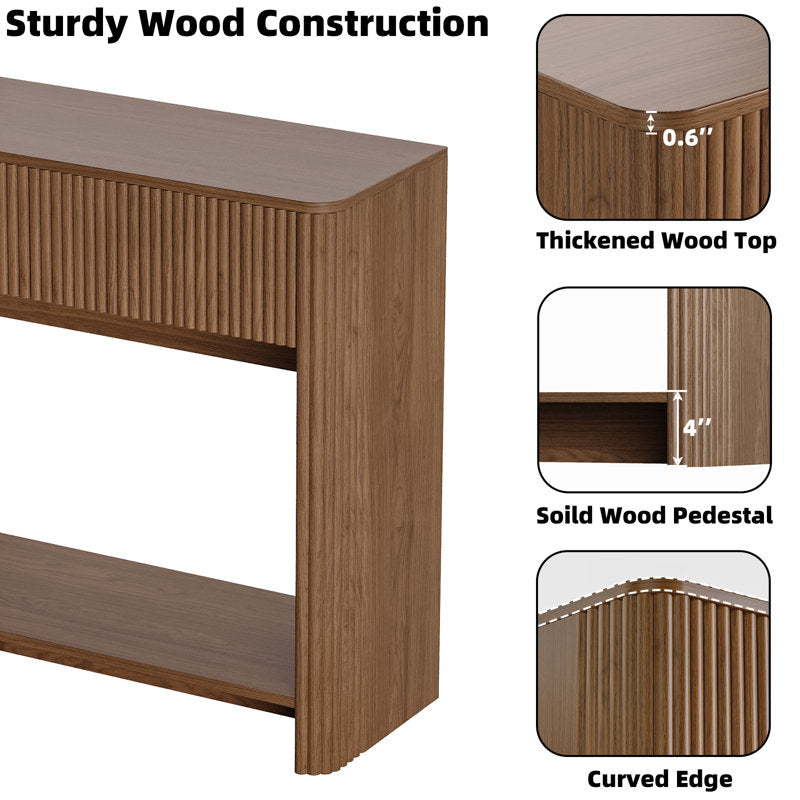 Harlow - Solid Wood Console Table with Drawers for Entryway