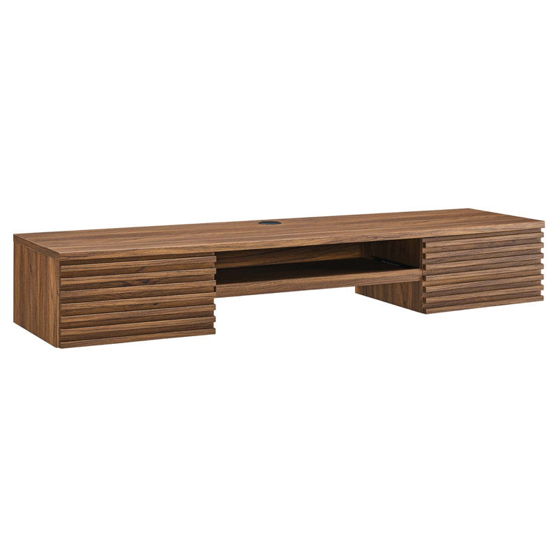 Modway Render - Wall Mount Wood Office Desk Mid-Century Modern Home