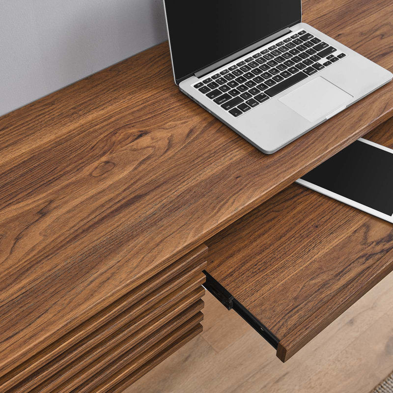 Modway Render - Wall Mount Wood Office Desk Mid-Century Modern Home