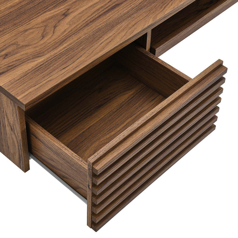 Modway Render - Wall Mount Wood Office Desk Mid-Century Modern Home